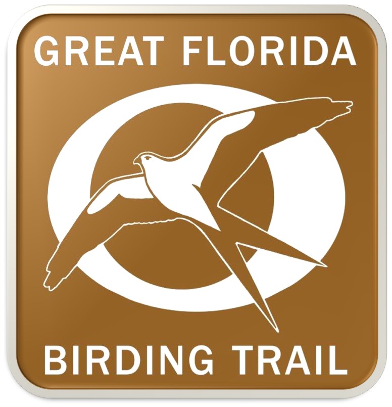 Great Florida Birding and Wildlife Trail sign featuring a swallow-tailed Kite