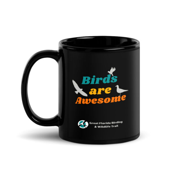 Birds Are Awesome Mug - Black - Image 2