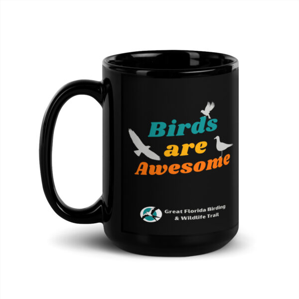 Birds Are Awesome Mug - Black - Image 5